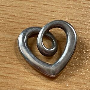 James Avery Sterling Silver Retired Heart Strings Floating Pendant 925 Rare